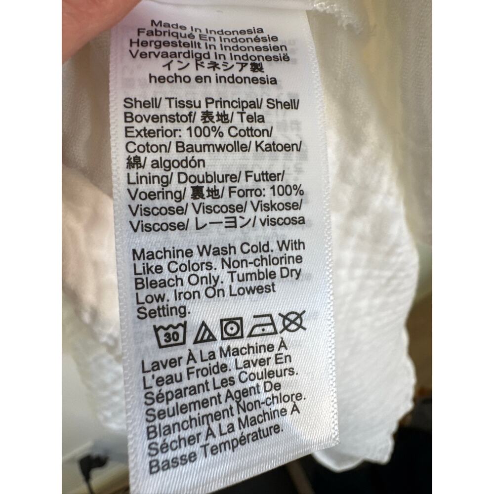 J. Crew Factory White Long-Sleeve Smocked Waist Maxi Dress - Picture 6 of 8